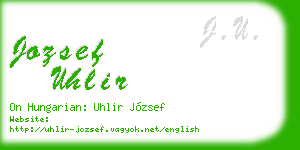 jozsef uhlir business card